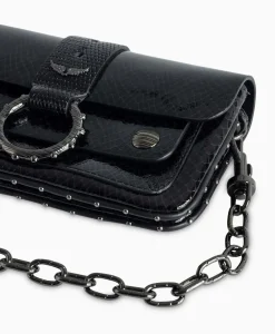 Zadig & Voltaire Schouder / Hand Tas Kate Wallet Glossy Wild Emboss Zwart