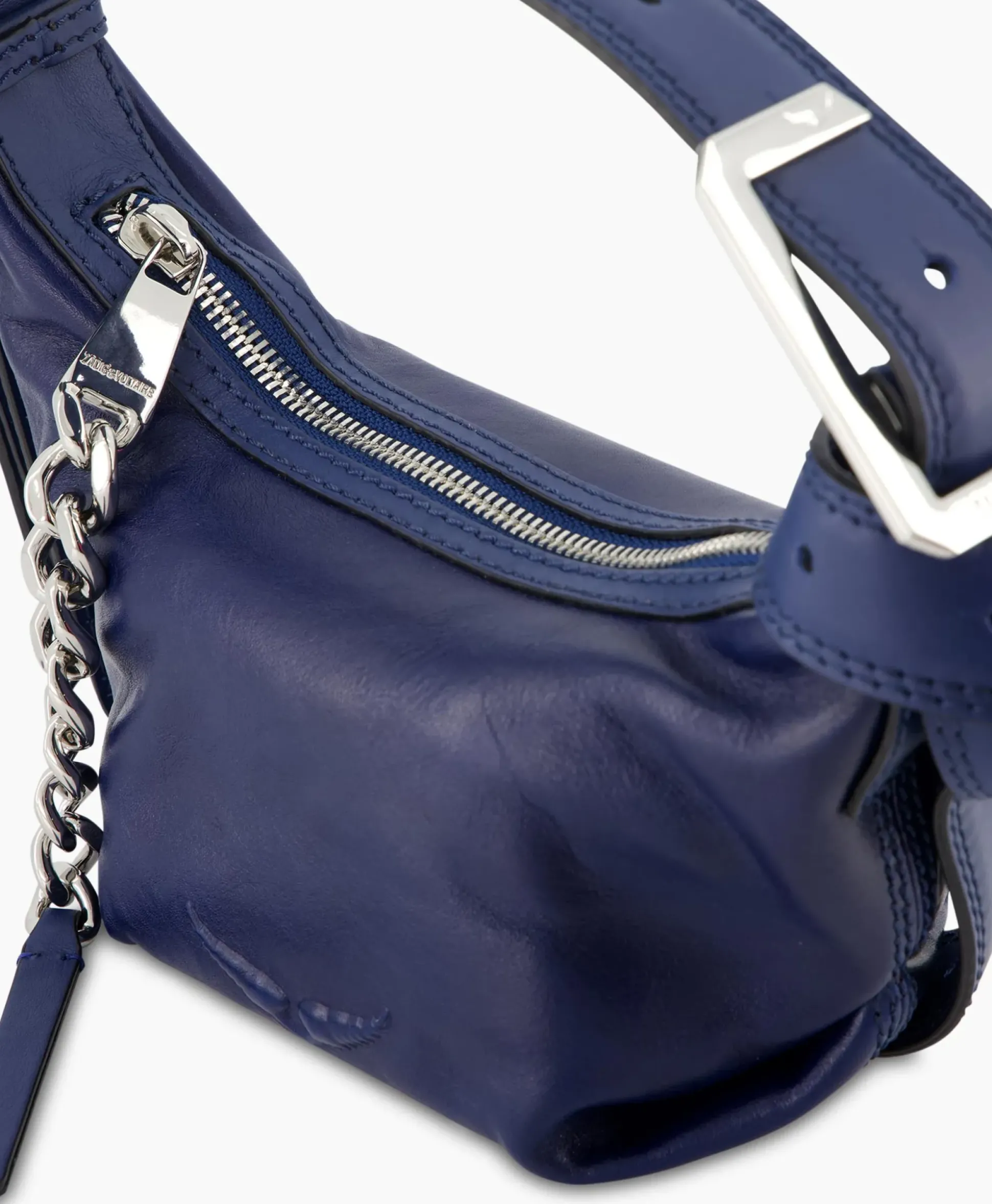 Zadig & Voltaire Schouder / Hand Tas Le Cecilia Xs Leather With Veg Donker Blauw