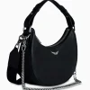 Zadig & Voltaire Schouder / Hand Tas Moonrock Grained Leather Zwart