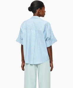 Zenggi Blouse Stripe Boxy Licht Groen