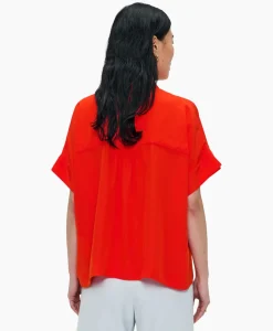 Zenggi Blouse Techno Silk Rood