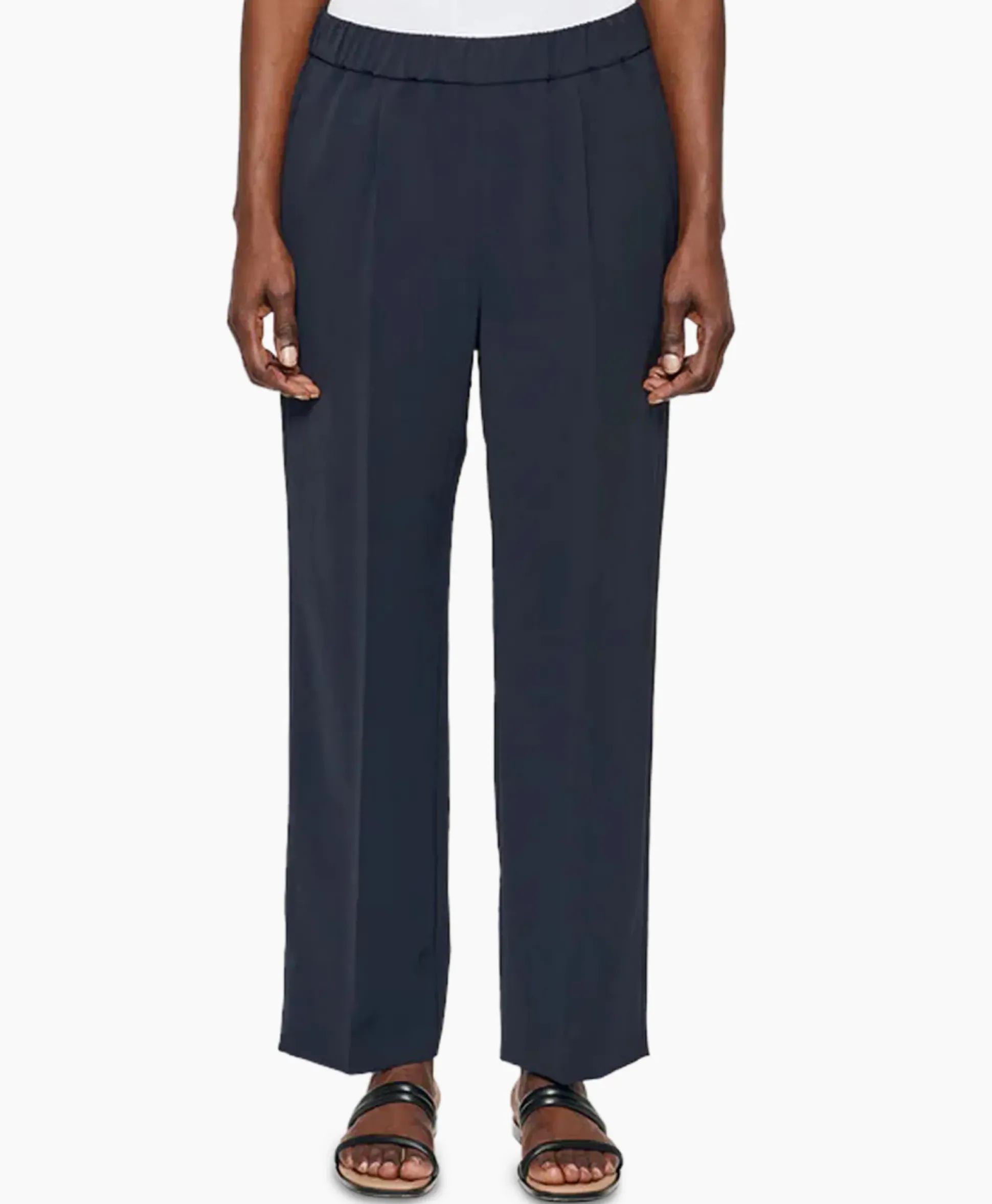 Zenggi Chino Japanese Crepe Relaxed Donker Blauw
