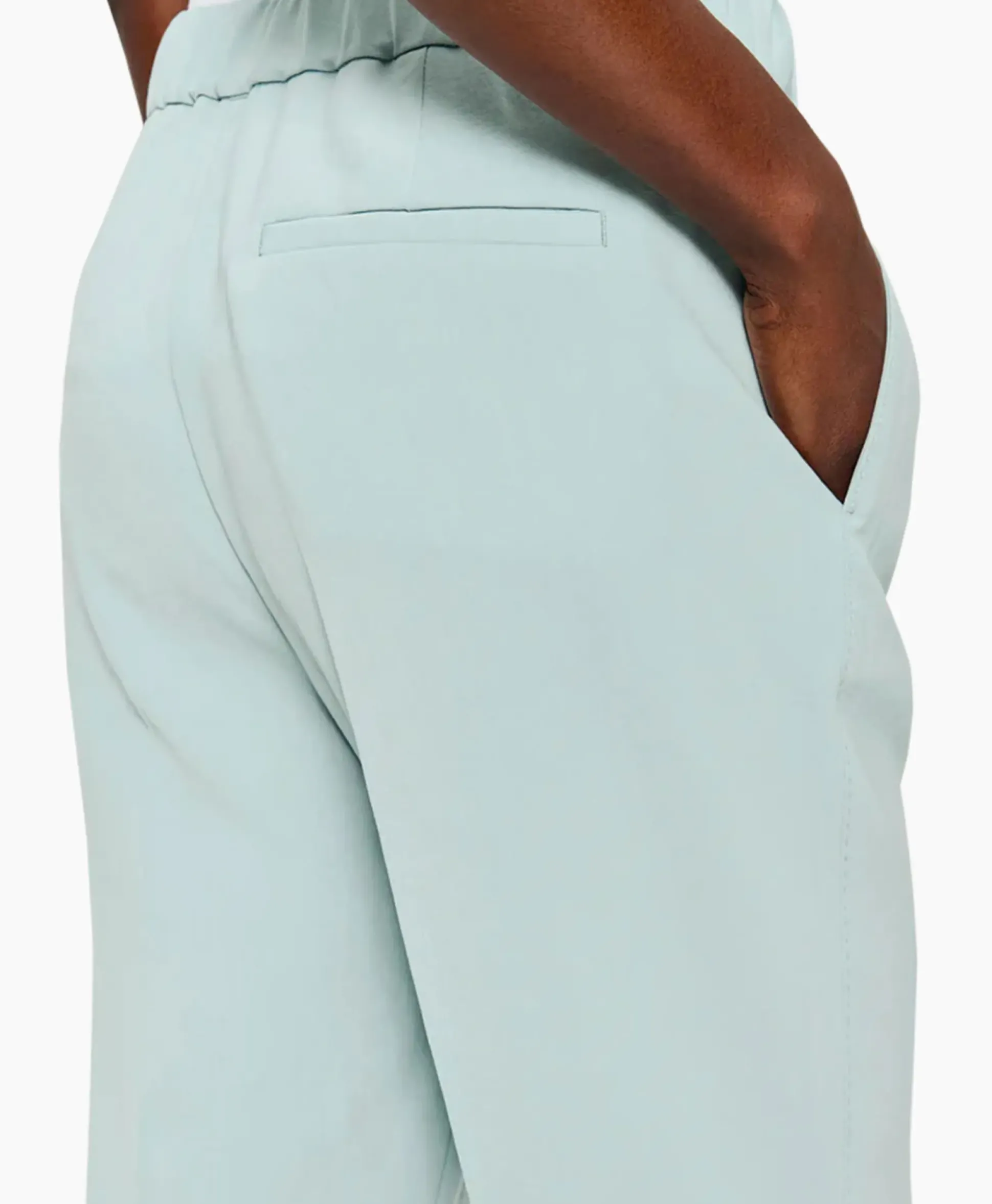 Zenggi Chino Japanese Crepe Relaxed Licht Groen