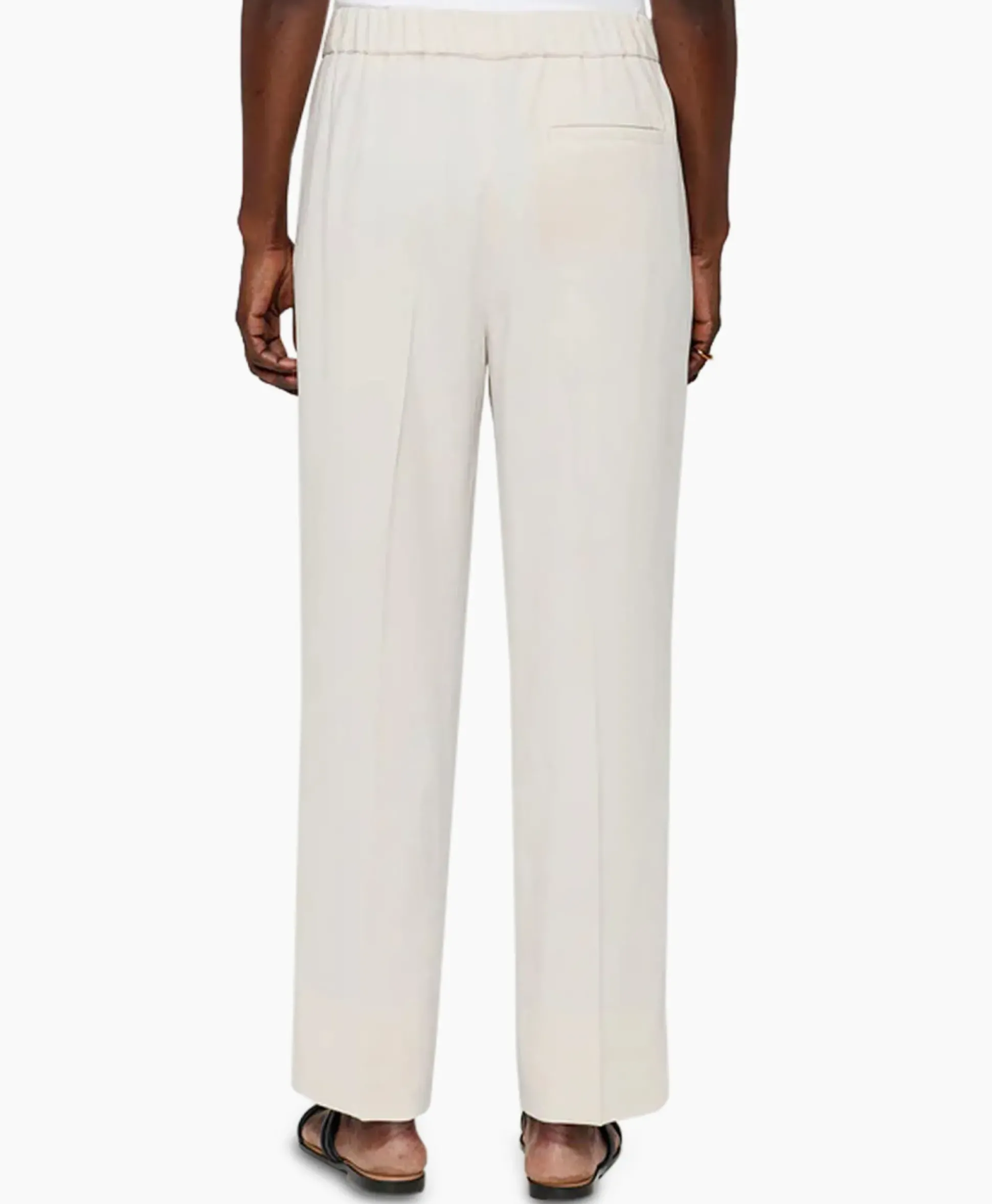 Zenggi Chino Japanese Crepe Relaxed Off White