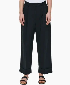 Zenggi Pantalon Tropical Wool Straight Zwart