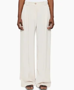 Zenggi Pantalon Wide Pleated Off White