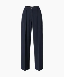 Zenggi Pantalon Wide Pleated Donker Blauw