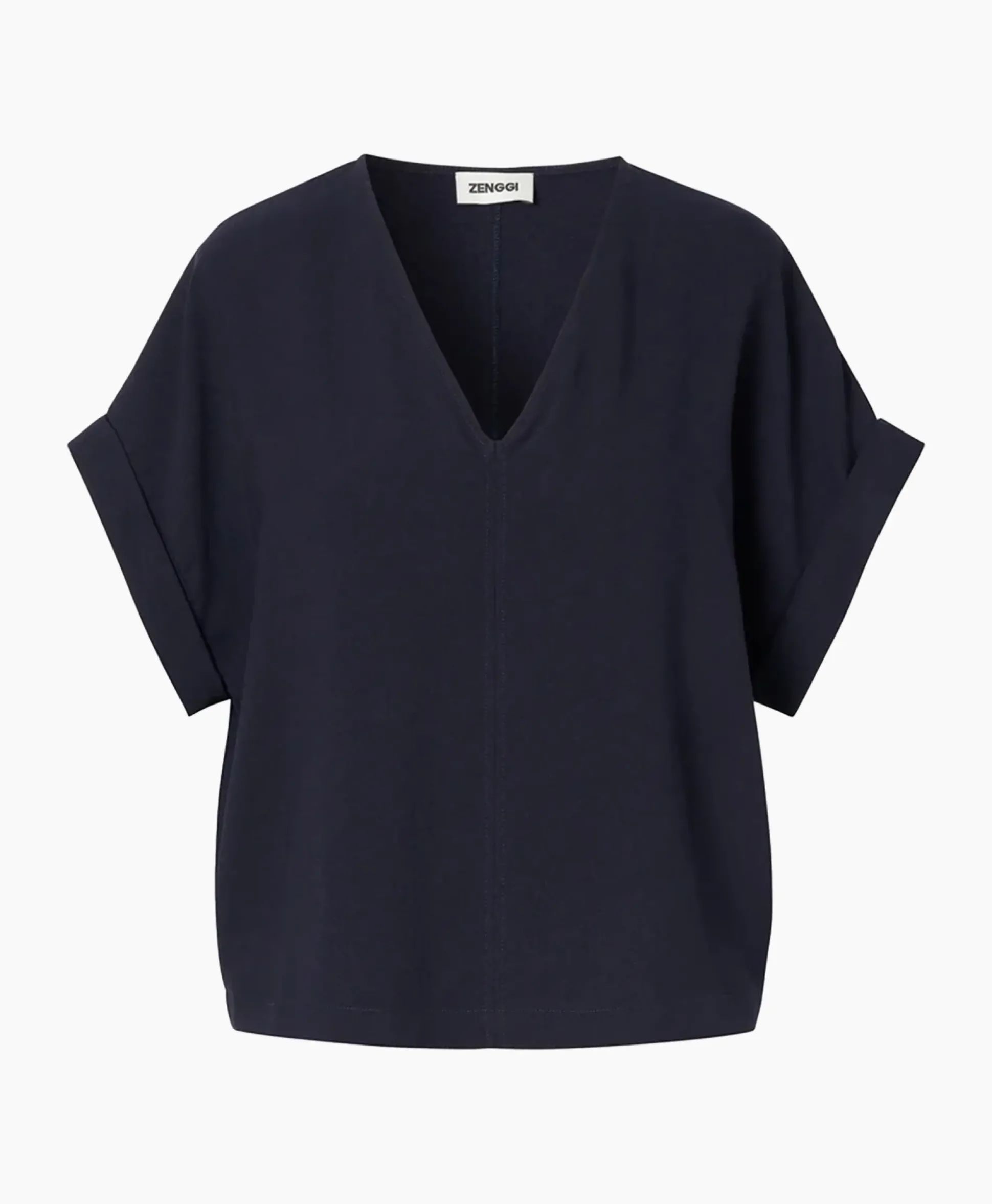Zenggi Top Fluid V-Neck Donker Blauw