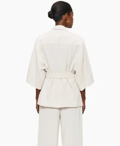 Zenggi Vest Japanse Crepe Kimono Off White