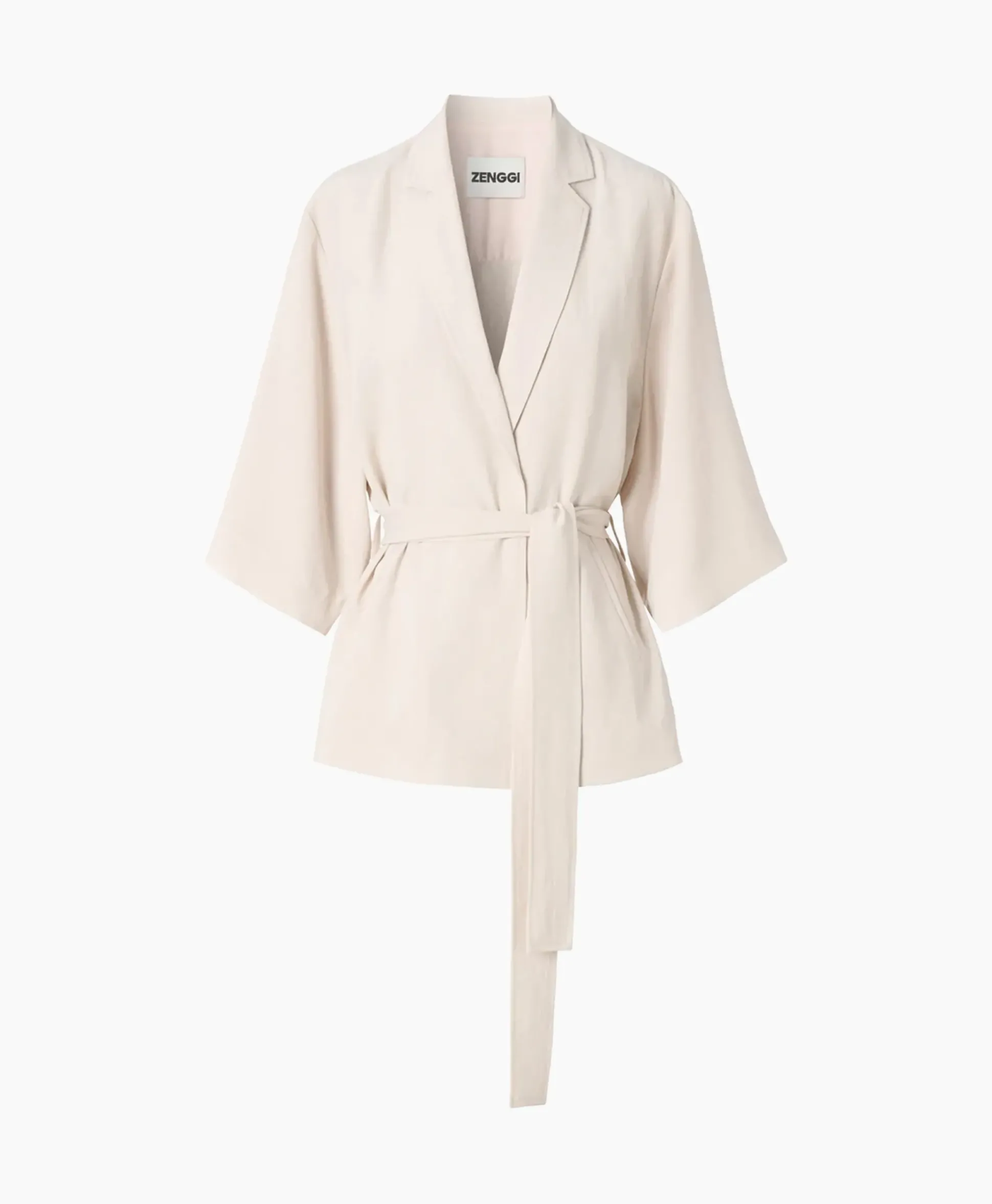 Zenggi Vest Japanse Crepe Kimono Off White