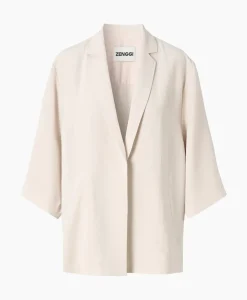 Zenggi Vest Japanse Crepe Kimono Off White