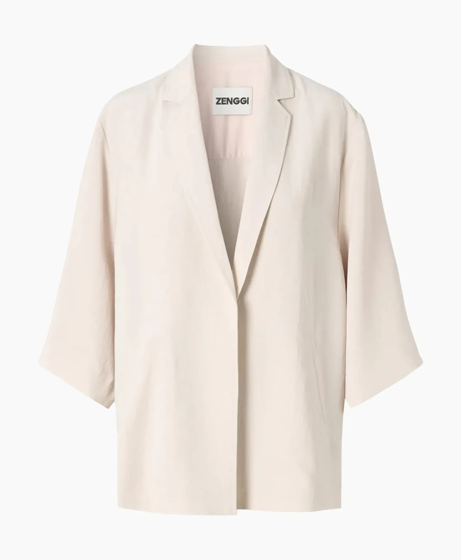 Zenggi Vest Japanse Crepe Kimono Off White